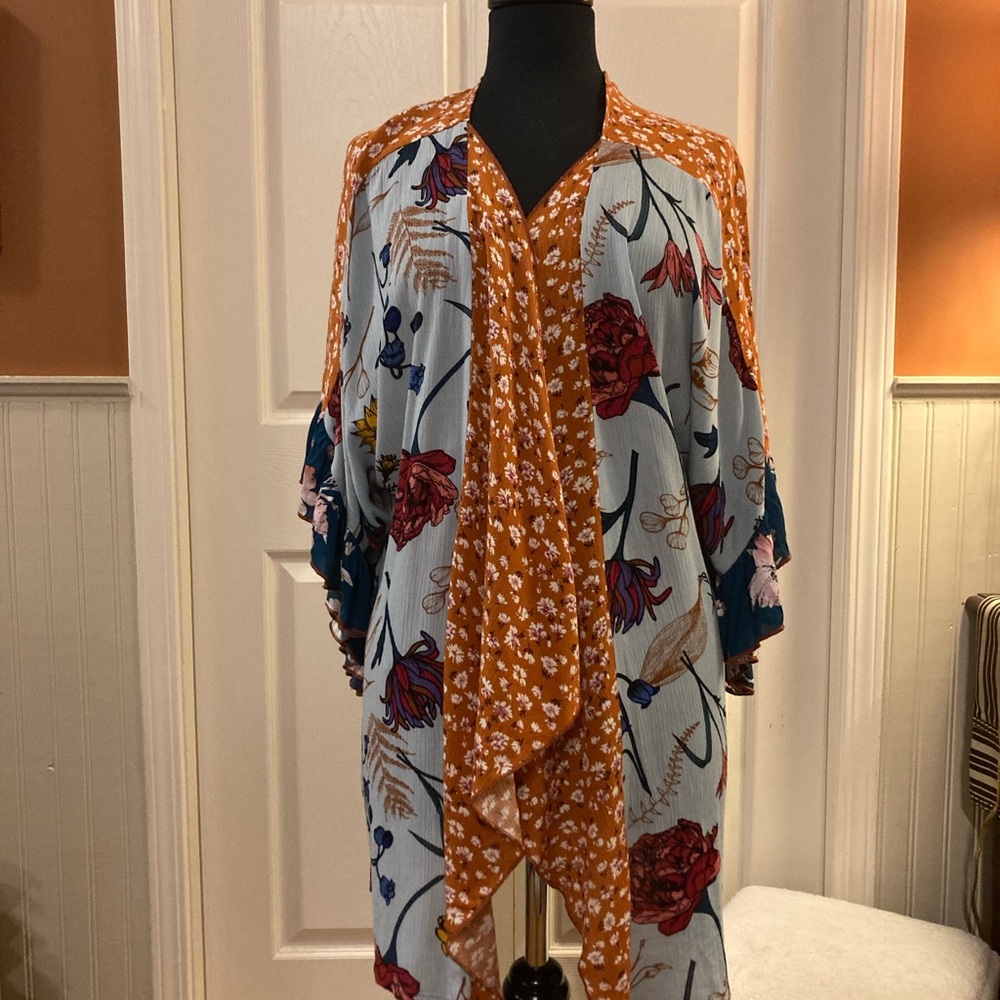Grace & Lace Mixed Print Patchwork Kimono